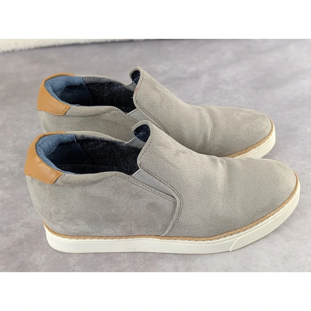 Dr. Scholls Womens Abbott Wedge Sneaker Grey Slip On Shoes 8M S345